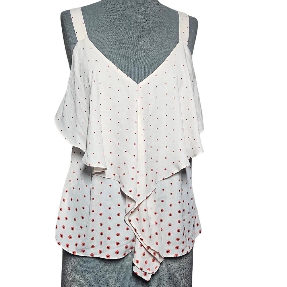 Trouve Ruffle Front Tank Size Small